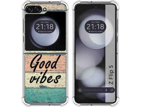 Funda para Samsung Galaxy Z Flip 5 5G TUMUNDOSMARTPHONE de Silicona con Diseño - Mulicolor