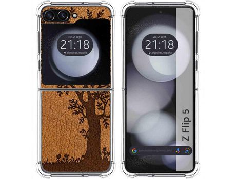 Funda para Samsung Galaxy Z Flip 5 5G TUMUNDOSMARTPHONE de Silicona con Diseño - Mulicolor