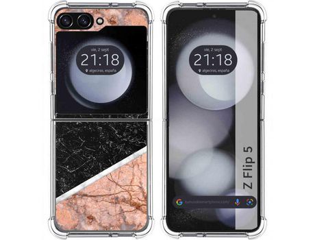 Funda para Samsung Galaxy Z Flip 5 5G TUMUNDOSMARTPHONE de Silicona con Diseño - Mulicolor