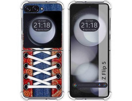 Funda para Samsung Galaxy Z Flip 5 5G TUMUNDOSMARTPHONE de Silicona con Diseño - Mulicolor