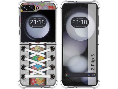 Funda para Samsung Galaxy Z Flip 5 5G TUMUNDOSMARTPHONE de Silicona con Diseño - Mulicolor