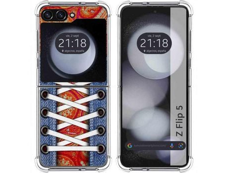 Funda para Samsung Galaxy Z Flip 5 5G TUMUNDOSMARTPHONE de Silicona con Diseño - Mulicolor