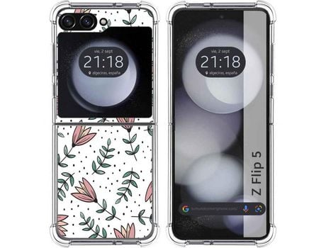Funda para Samsung Galaxy Z Flip 5 5G TUMUNDOSMARTPHONE de Silicona con Diseño - Mulicolor