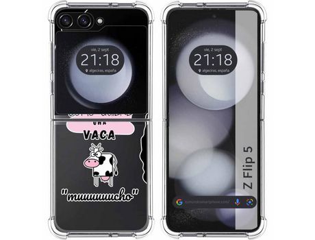 Funda para Samsung Galaxy Z Flip 5 5G TUMUNDOSMARTPHONE de Silicona con Diseño - Mulicolor