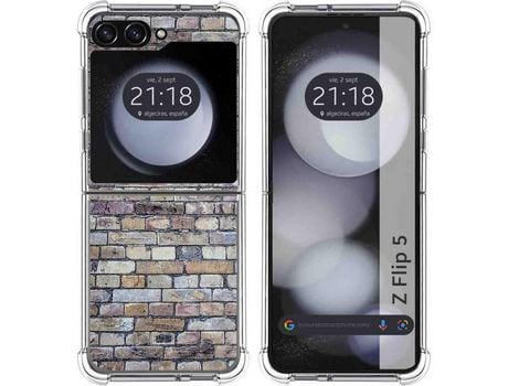 Funda para Samsung Galaxy Z Flip 5 5G TUMUNDOSMARTPHONE de Silicona con Diseño - Mulicolor