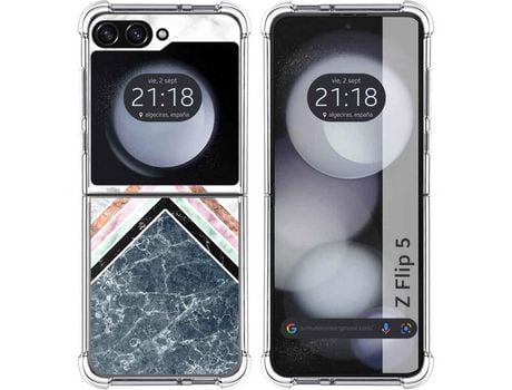 Funda para Samsung Galaxy Z Flip 5 5G TUMUNDOSMARTPHONE de Silicona con Diseño - Mulicolor