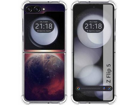 Funda para Samsung Galaxy Z Flip 5 5G TUMUNDOSMARTPHONE de Silicona con Diseño - Mulicolor