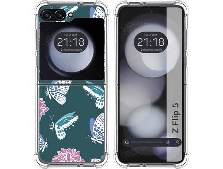 Funda para Samsung Galaxy Z Flip 5 5G TUMUNDOSMARTPHONE de Silicona con Diseño - Mulicolor