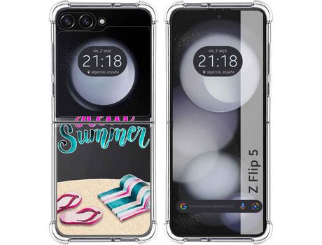 Funda para Samsung Galaxy Z Flip 5 5G TUMUNDOSMARTPHONE de Silicona con Diseño - Mulicolor