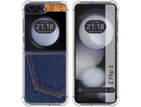 Funda para Samsung Galaxy Z Flip 5 5G TUMUNDOSMARTPHONE de Silicona con Diseño - Mulicolor