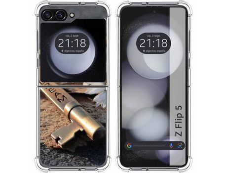 Funda para Samsung Galaxy Z Flip 5 5G TUMUNDOSMARTPHONE de Silicona con Diseño - Mulicolor