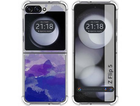 Funda para Samsung Galaxy Z Flip 5 5G TUMUNDOSMARTPHONE de Silicona con Diseño - Mulicolor