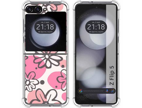 Funda para Samsung Galaxy Z Flip 5 5G TUMUNDOSMARTPHONE de Silicona con Diseño - Mulicolor