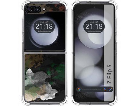 Funda para Samsung Galaxy Z Flip 5 5G TUMUNDOSMARTPHONE de Silicona con Diseño - Mulicolor