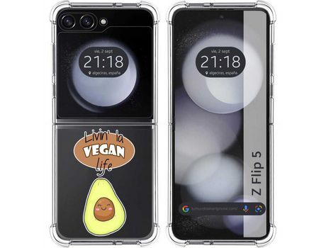 Funda para Samsung Galaxy Z Flip 5 5G TUMUNDOSMARTPHONE de Silicona con Diseño - Mulicolor