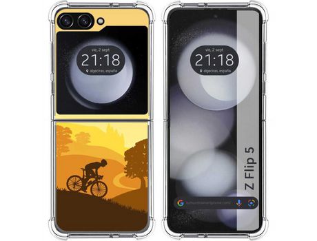 Funda para Samsung Galaxy Z Flip 5 5G TUMUNDOSMARTPHONE de Silicona con Diseño - Mulicolor