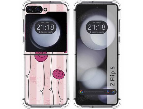 Funda para Samsung Galaxy Z Flip 5 5G TUMUNDOSMARTPHONE de Silicona con Diseño - Mulicolor