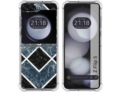 Funda para Samsung Galaxy Z Flip 5 5G TUMUNDOSMARTPHONE de Silicona con Diseño - Mulicolor