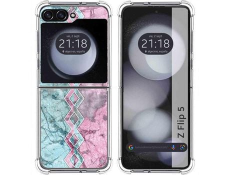 Funda para Samsung Galaxy Z Flip 5 5G TUMUNDOSMARTPHONE de Silicona con Diseño - Mulicolor