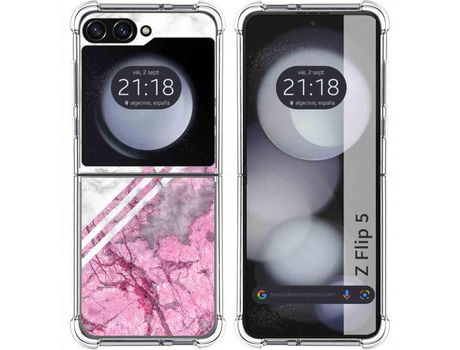 Funda para Samsung Galaxy Z Flip 5 5G TUMUNDOSMARTPHONE de Silicona con Diseño - Mulicolor