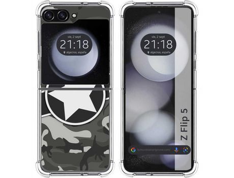 Funda para Samsung Galaxy Z Flip 5 5G TUMUNDOSMARTPHONE de Silicona con Diseño - Mulicolor
