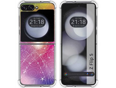 Funda para Samsung Galaxy Z Flip 5 5G TUMUNDOSMARTPHONE de Silicona con Diseño - Mulicolor