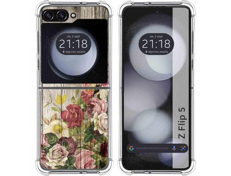 Funda para Samsung Galaxy Z Flip 5 5G TUMUNDOSMARTPHONE de Silicona con Diseño - Mulicolor