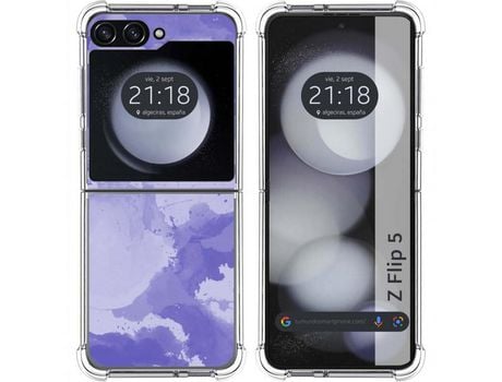 Funda para Samsung Galaxy Z Flip 5 5G TUMUNDOSMARTPHONE de Silicona con Diseño - Mulicolor