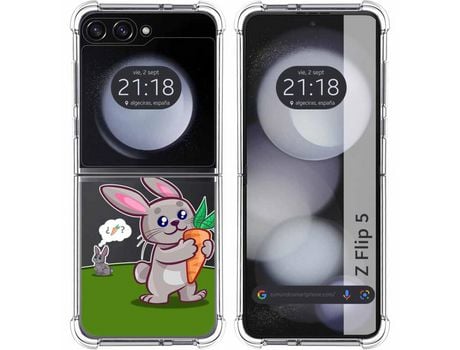Funda para Samsung Galaxy Z Flip 5 5G TUMUNDOSMARTPHONE de Silicona con Diseño - Mulicolor