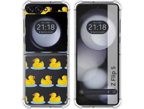Funda para Samsung Galaxy Z Flip 5 5G TUMUNDOSMARTPHONE de Silicona con Diseño - Mulicolor