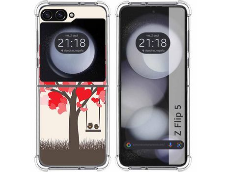 Funda para Samsung Galaxy Z Flip 5 5G TUMUNDOSMARTPHONE de Silicona con Diseño - Mulicolor
