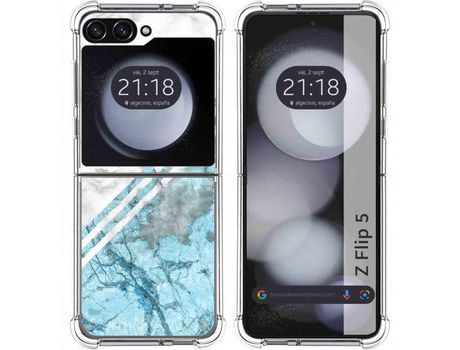 Funda para Samsung Galaxy Z Flip 5 5G TUMUNDOSMARTPHONE de Silicona con Diseño - Mulicolor