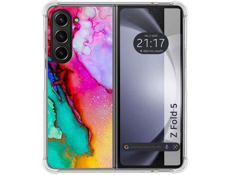Funda para Samsung Galaxy Z Fold 5 5G TUMUNDOSMARTPHONE de Silicona con Diseño - Mulicolor