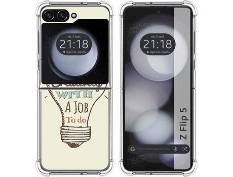 Funda para Samsung Galaxy Z Flip 5 5G TUMUNDOSMARTPHONE de Silicona con Diseño - Mulicolor
