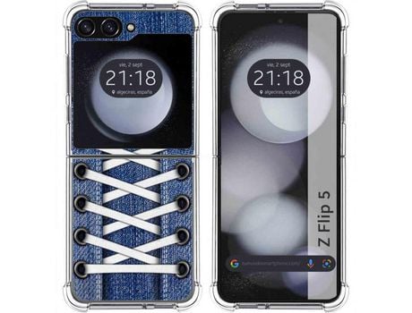 Funda para Samsung Galaxy Z Flip 5 5G TUMUNDOSMARTPHONE de Silicona con Diseño - Mulicolor