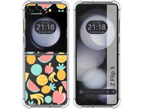 Funda para Samsung Galaxy Z Flip 5 5G TUMUNDOSMARTPHONE de Silicona con Diseño - Mulicolor