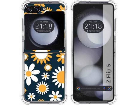 Funda para Samsung Galaxy Z Flip 5 5G TUMUNDOSMARTPHONE de Silicona con Diseño - Mulicolor