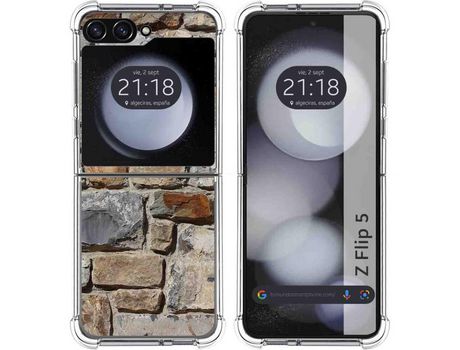 Funda para Samsung Galaxy Z Flip 5 5G TUMUNDOSMARTPHONE de Silicona con Diseño - Mulicolor