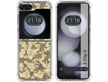 Funda para Samsung Galaxy Z Flip 5 5G TUMUNDOSMARTPHONE de Silicona con Diseño - Mulicolor