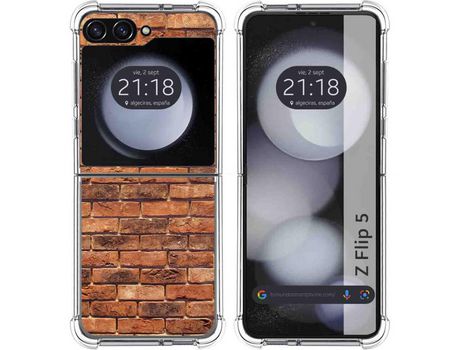 Funda para Samsung Galaxy Z Flip 5 5G TUMUNDOSMARTPHONE de Silicona con Diseño - Mulicolor