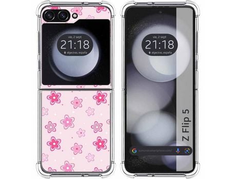 Funda para Samsung Galaxy Z Flip 5 5G TUMUNDOSMARTPHONE de Silicona con Diseño - Mulicolor