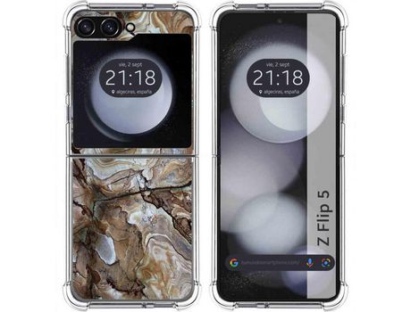 Funda para Samsung Galaxy Z Flip 5 5G TUMUNDOSMARTPHONE de Silicona con Diseño - Mulicolor