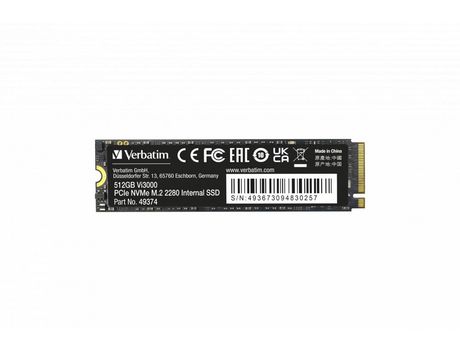 Disco SSD VERBATIM Vi3000 PCIe NVMe M.2 SSD 512GB PCI Express 3.0