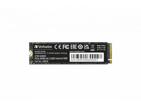 Disco SSD VERBATIM Vi3000 PCIe NVMe M.2 SSD 2TB 2000 GB PCI Express 3.0