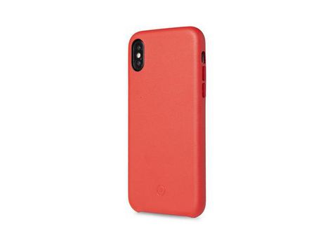 Funda para iPhone XS Max/XS CELLY Piel Rojo