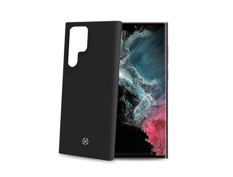 Funda para Samsung Galaxy S22 Ultra CELLY Piel Sintética Negro
