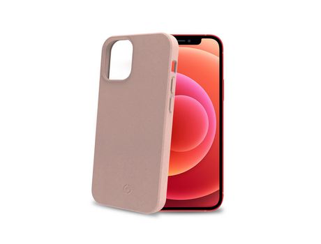 Funda para iPhone 12 CELLY Fibra Rosa