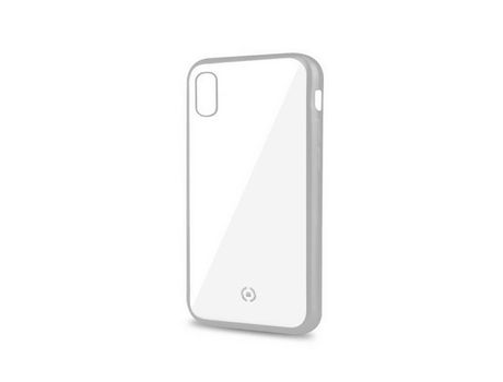 Funda para iPhone XR CELLY Piel Sintética Plateado
