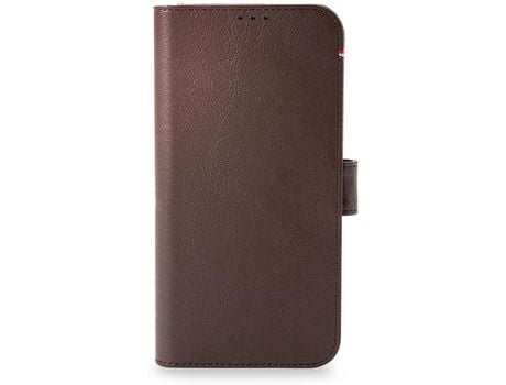Funda Folio para iPhone 13 Pro DECODED Piel Marrón
