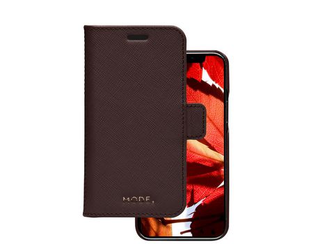Funda Folio para iPhone 12/12 Mini DBRAMANTE1928 Piel Marrón